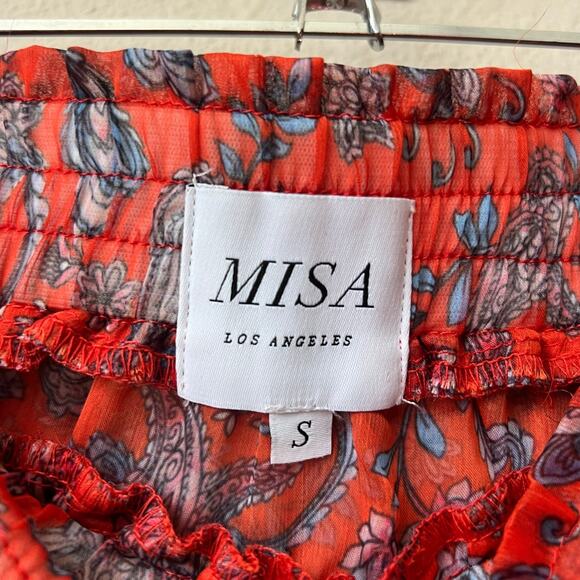 Misa Los Angeles Marion Mini Skirt in Aranciatta Paisley Size S - Picture 4 of 6